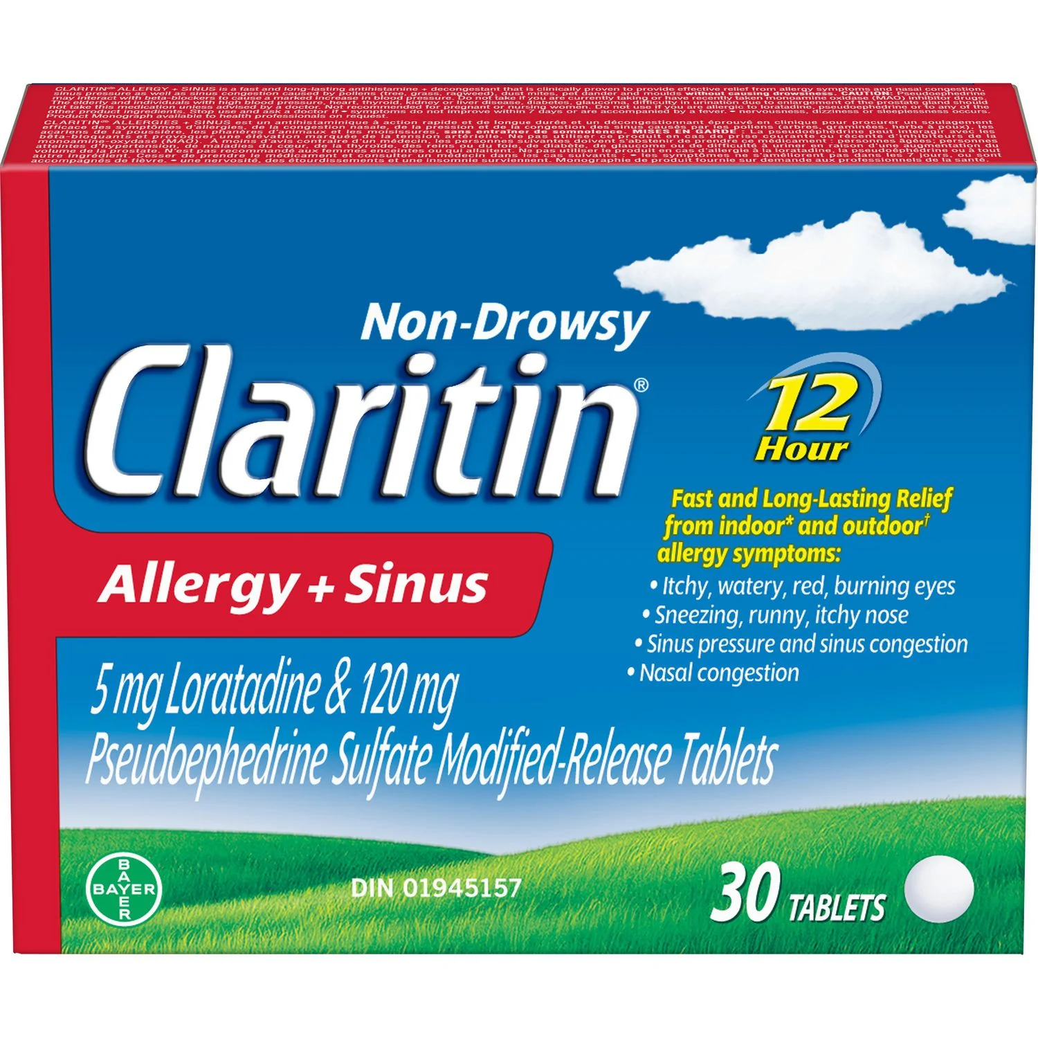 Claritin Non-Drowsy for Allergy + Sinus Tablets - Image 3