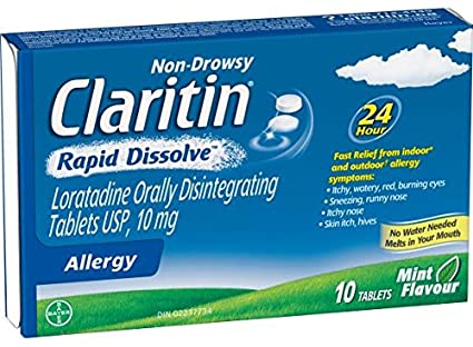 Claritin Non-Drowsy Rapid Dissolve for Allergy, Mint Flavour