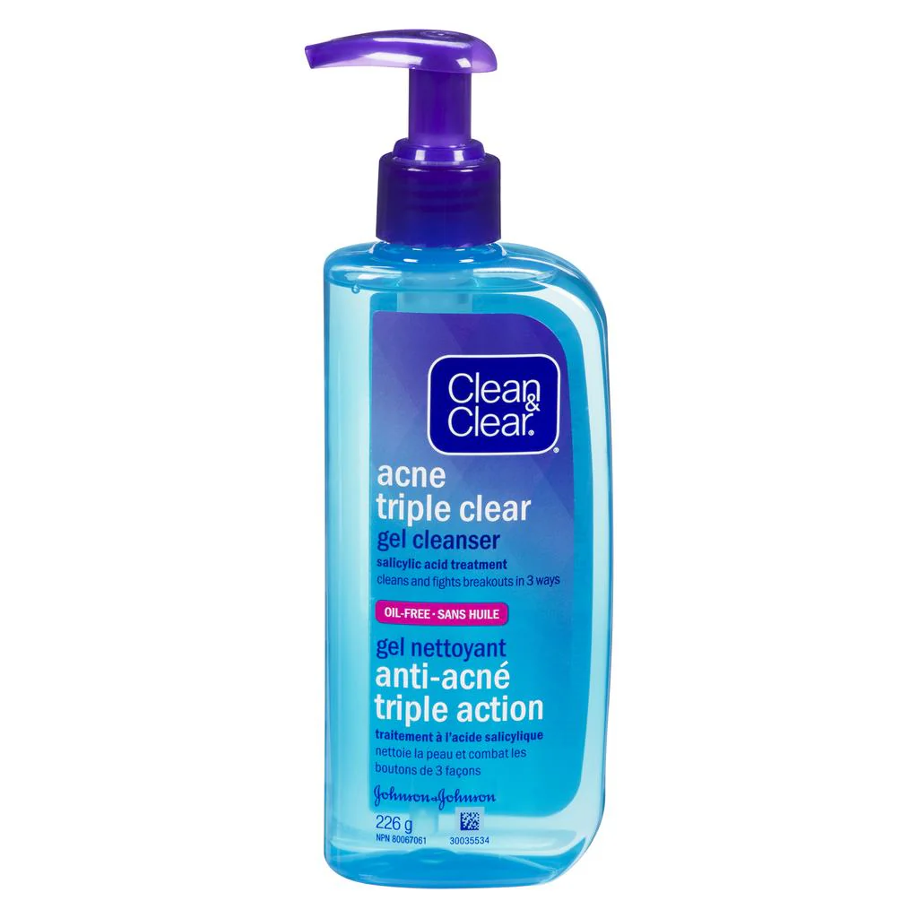 Clean & Clear Acne Triple Clear Gel Cleanser - 226 g