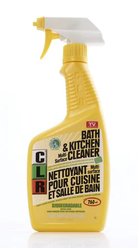 CLR Bath & Kitchen Cleaner, Biodegradable, Septic Safe - 760 mL