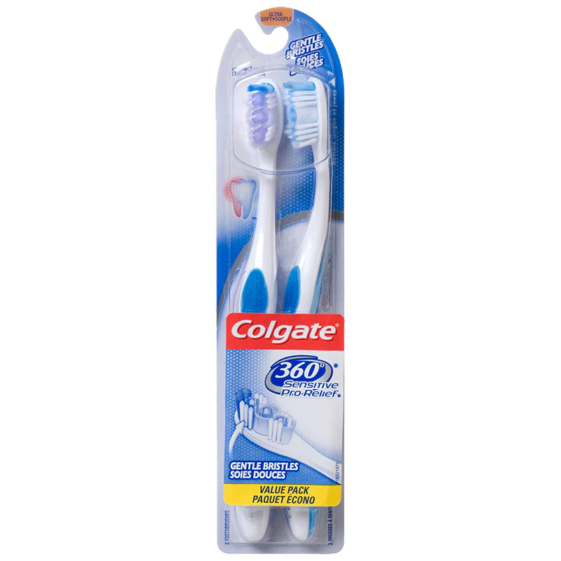 Colgate 360 Sensitive Pro-Relief Toothbrush - Ultra Soft - 2 units