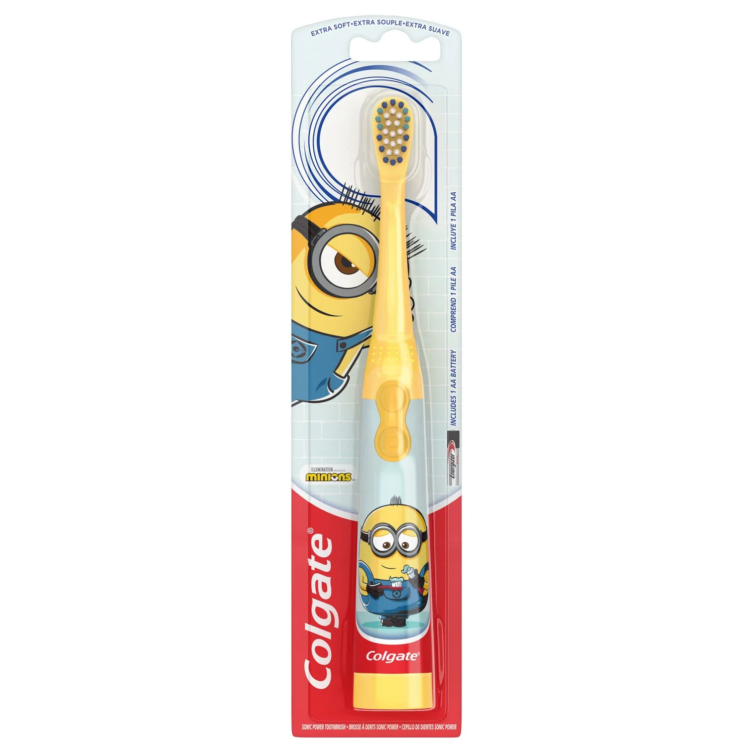 Colgate Kids Battery Powered Toothbrush, Minions (AA battery included)