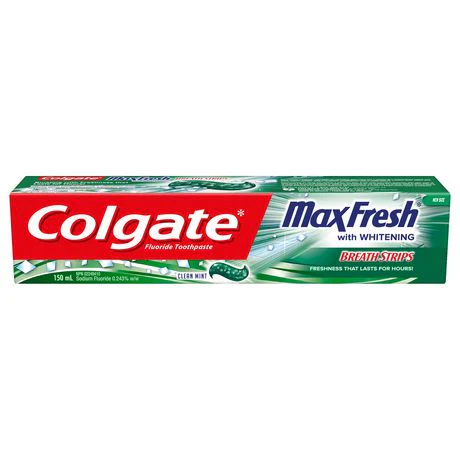 Colgate Max Fresh Toothpaste with Breath Strips - 150 ml