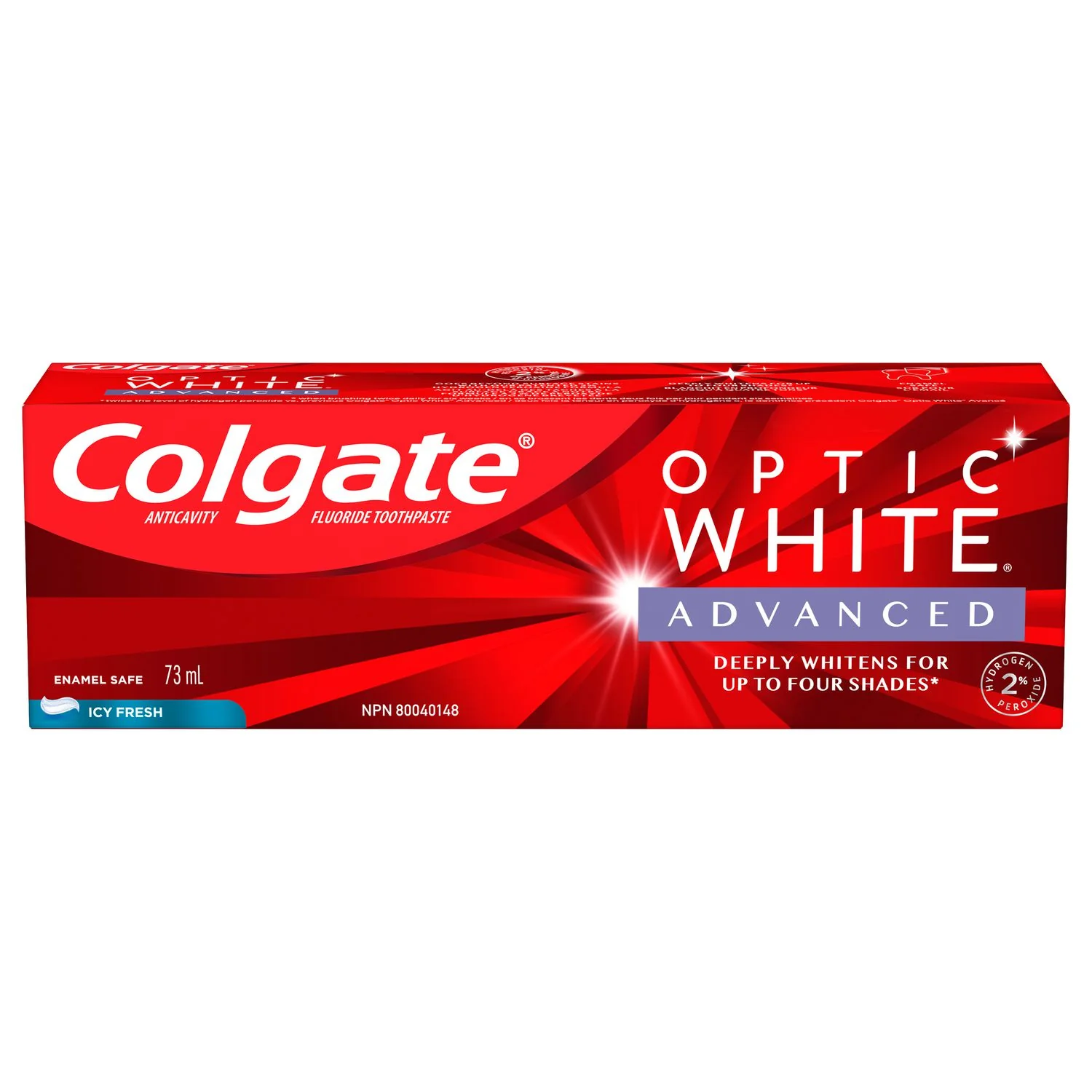 Colgate Optic White Advanced Teeth Whitening Toothpaste, Icy Fresh