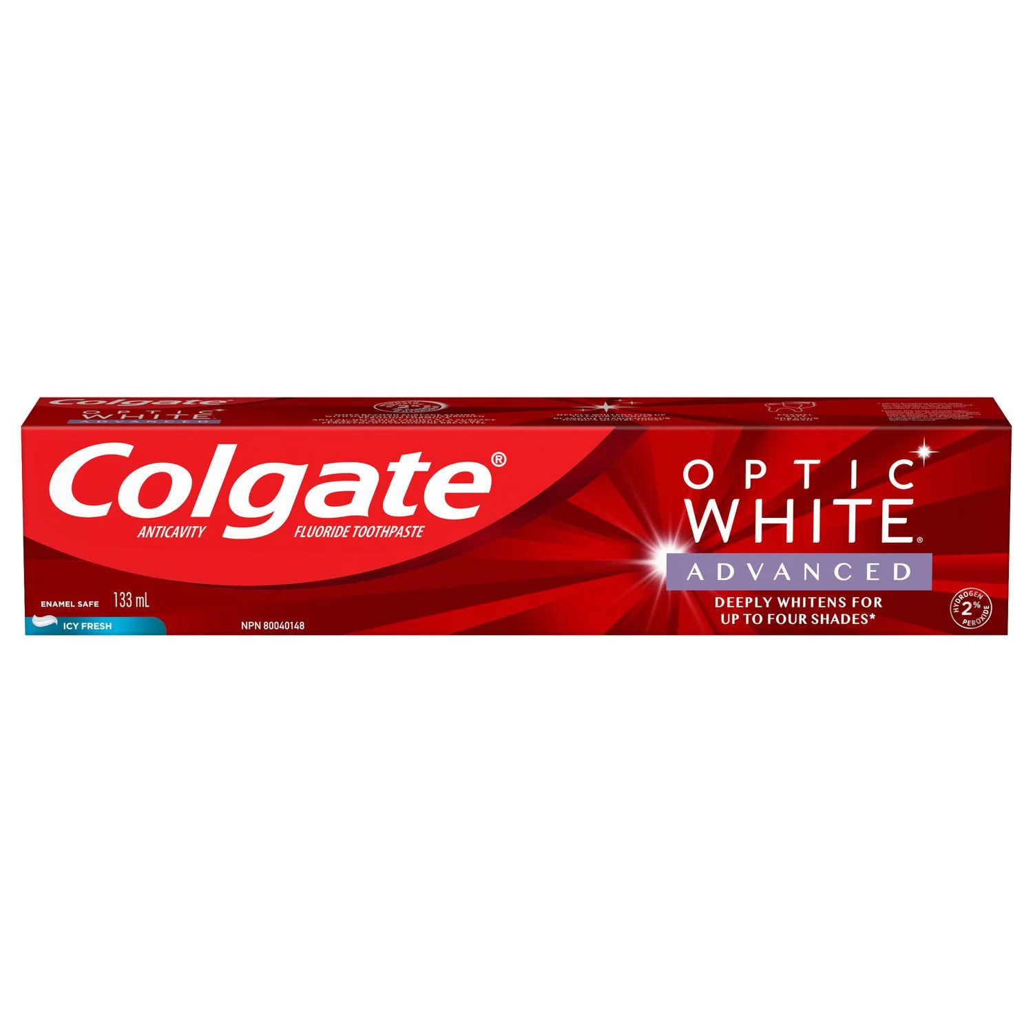 Colgate Optic White Advanced Teeth Whitening Toothpaste, Icy Fresh - Image 2