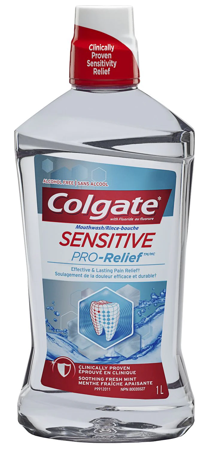 Colgate Sensitive Pro-Relief Alcohol Free Mouthwash, Soothing Fresh Mint - 1 L