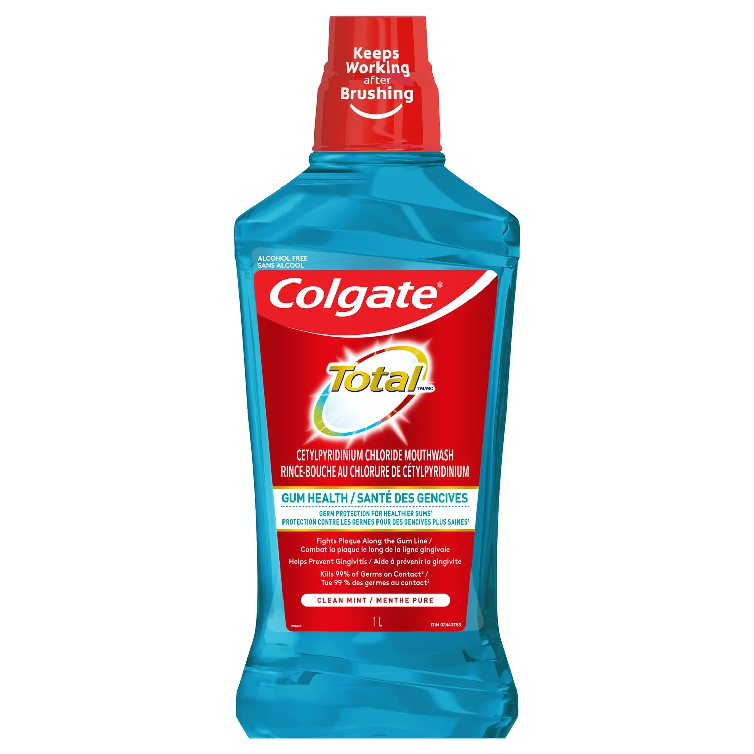 Colgate Total Gum Health Mouthwash, Clean Mint - 1 L