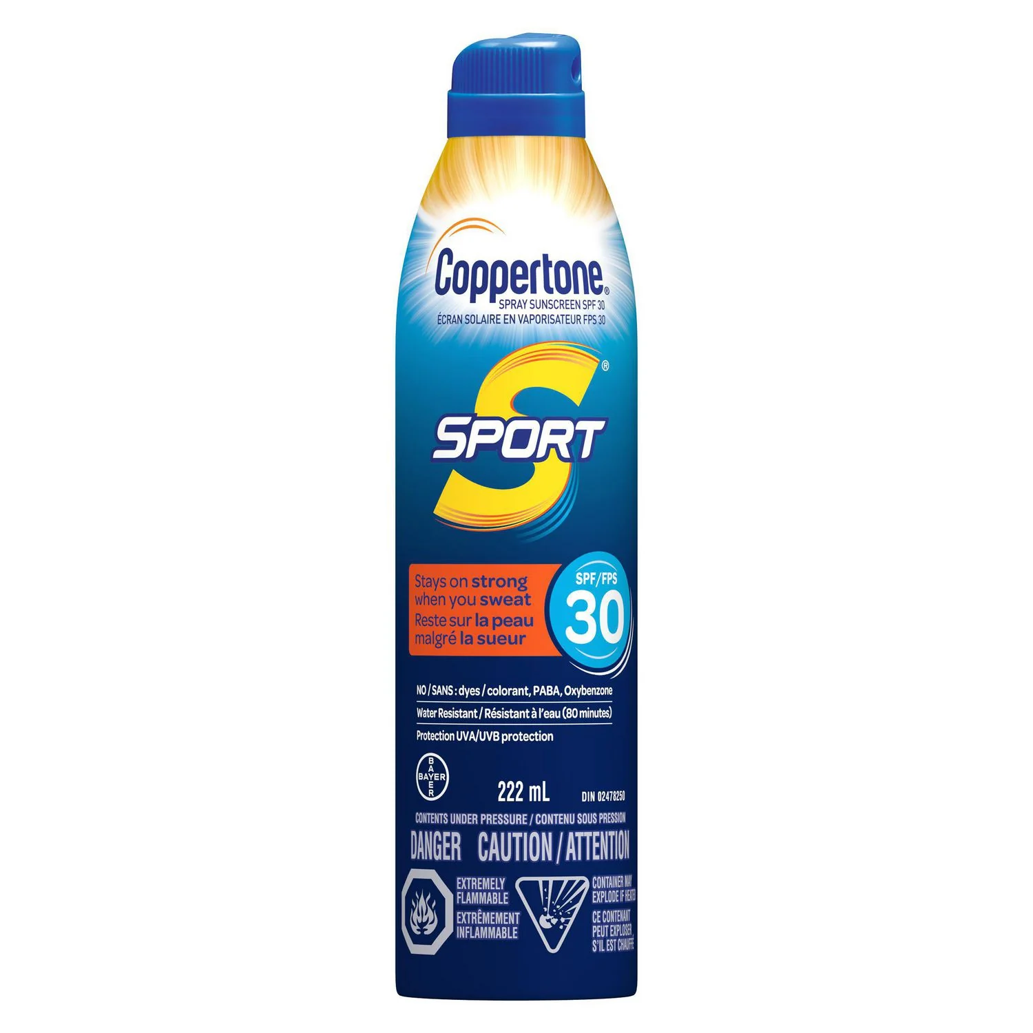 Coppertone Sport Sunscreen Spray SPF 30 - 222 ml