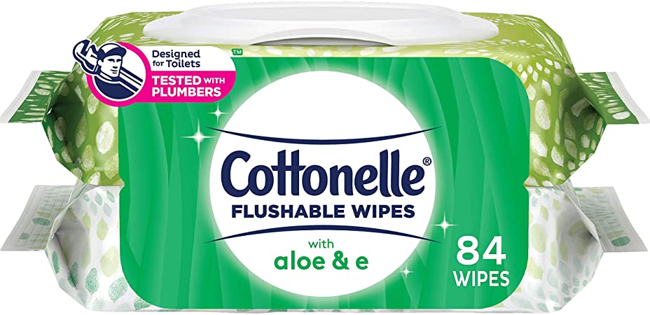 Cottonelle GentlePlus Flushable Wet Wipes with Aloe & Vitamin E - 2 packs x 42 wipes