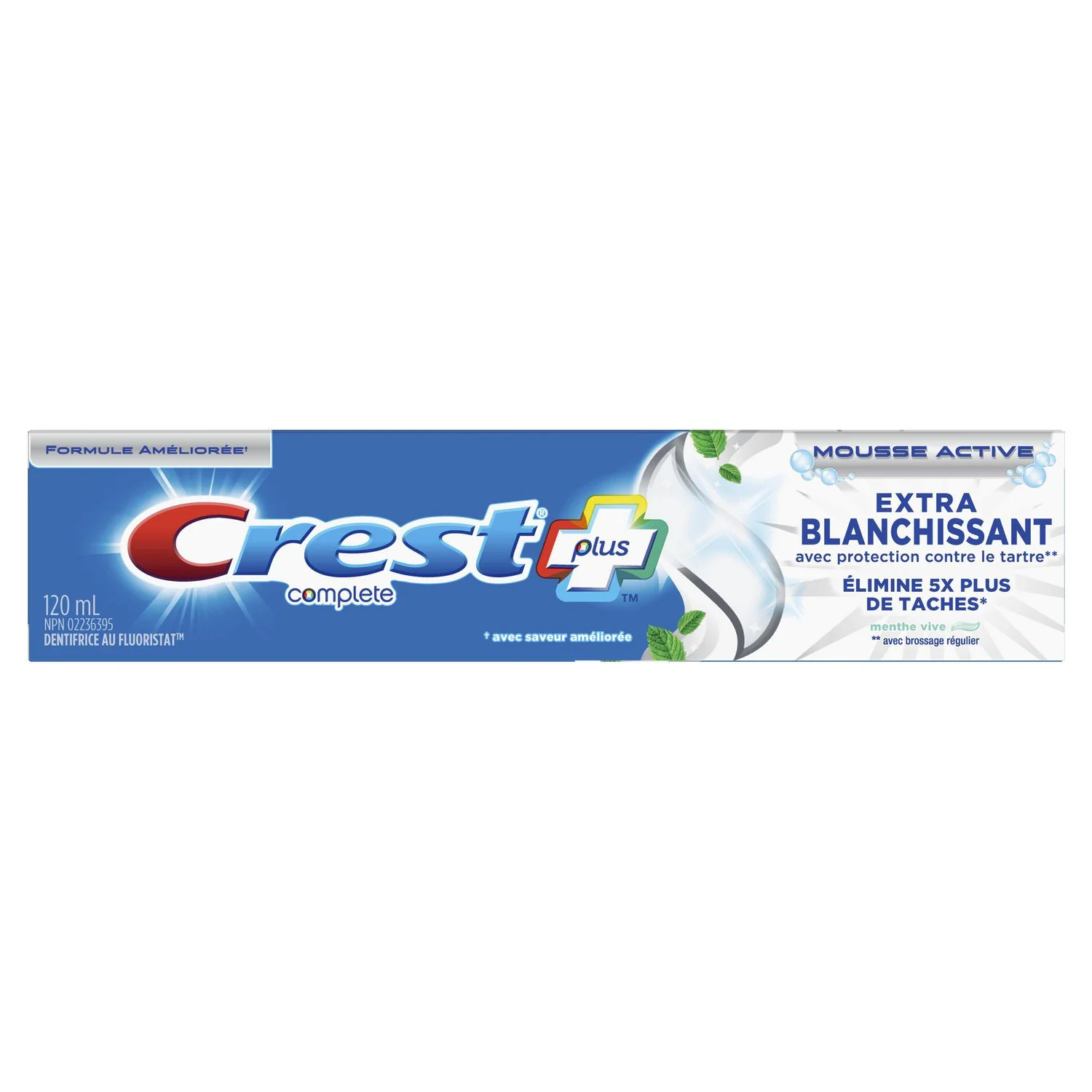 Crest Complete Plus Extra Whitening Toothpaste, Clean Mint - 120 ml