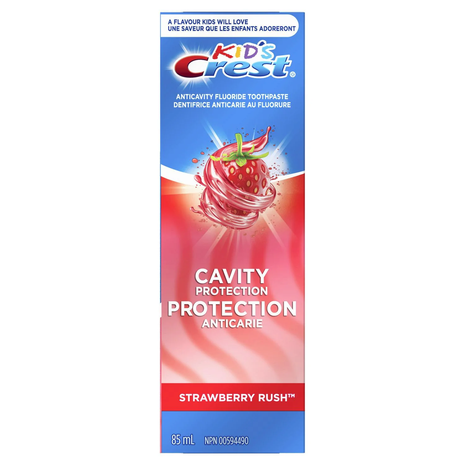 Crest Kid's Anticavity Fluoride Toothpaste, Cavity Protection, Strawberry Rush