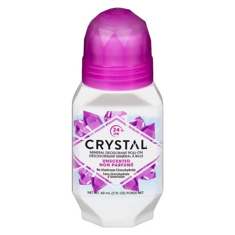 Crystal Mineral Deodorant Roll-On, Unscented - 60 ml