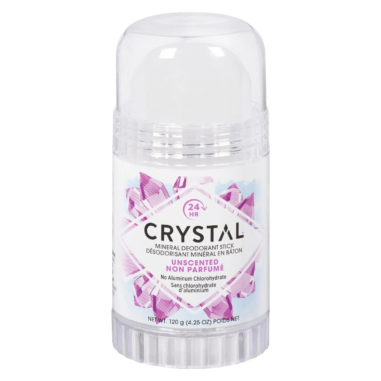 Crystal Mineral Deodorant Stick, Unscented - 120 g