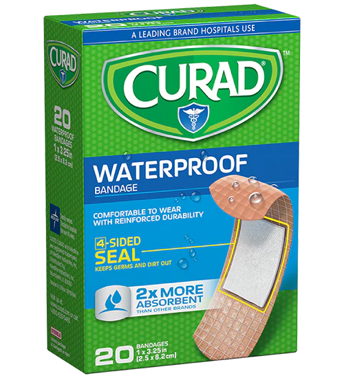 Curad Waterproof Bandages - 20 bandages