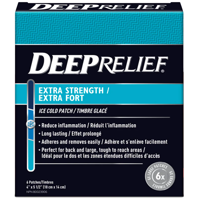 Deep Relief Soothing Cold Neck Shoulder & Back Pain Relief Patches - 6 patches