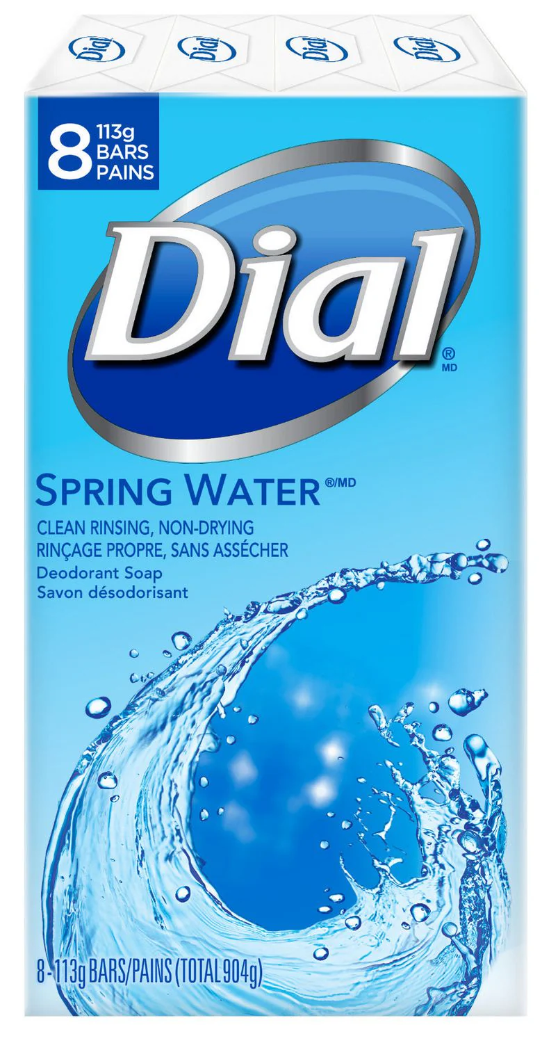 Dial Deodorant Soap, Clean Rinsing, Non-Drying, Aloe, 8 Bars - 113g per bar - Image 2