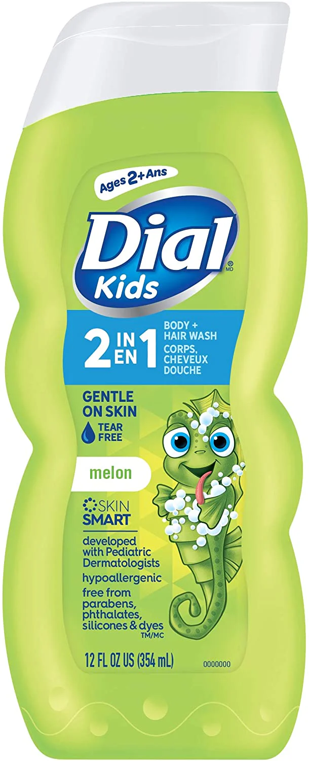 Dial Kids 2 IN 1 Body And Hair Wash, Tear Free,  Ages 2  Plus  - 354 mL
