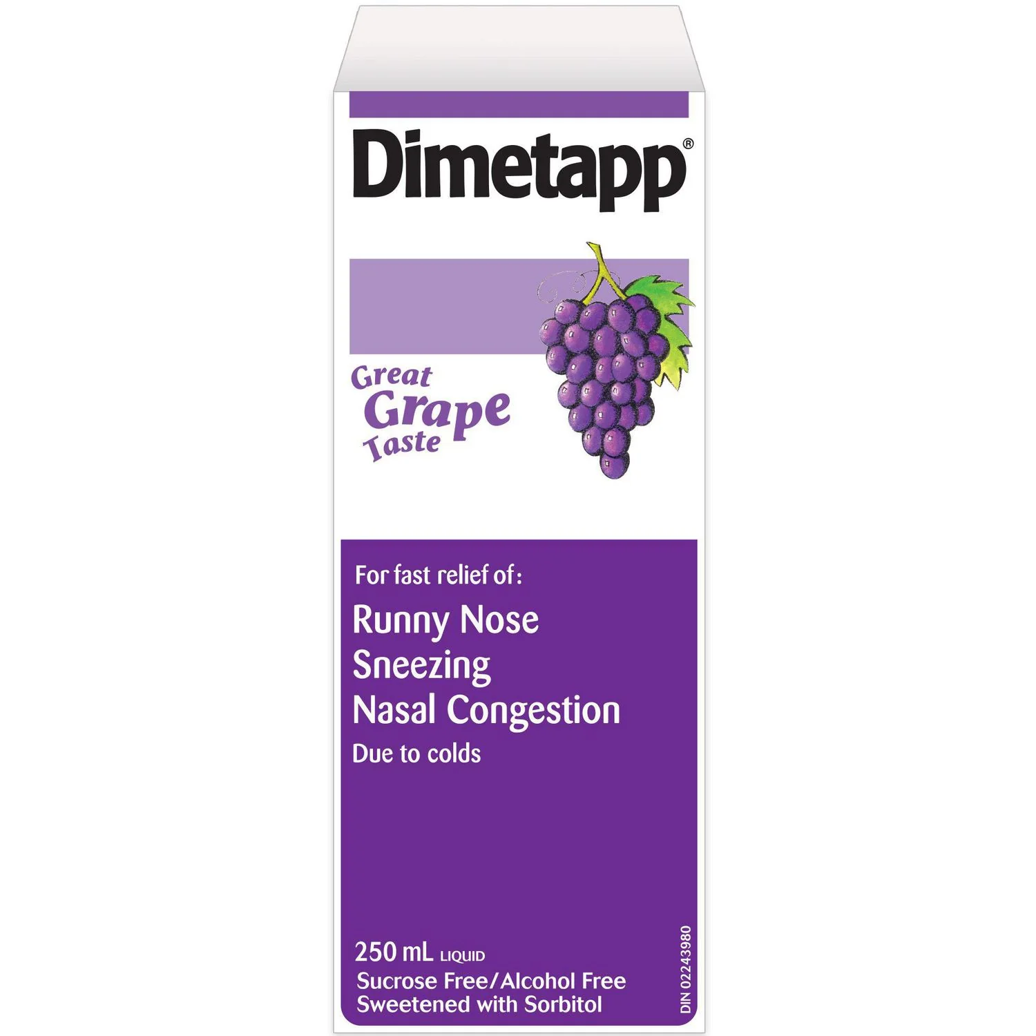 Dimetapp Liquid, Grape Flavour - 250 ml