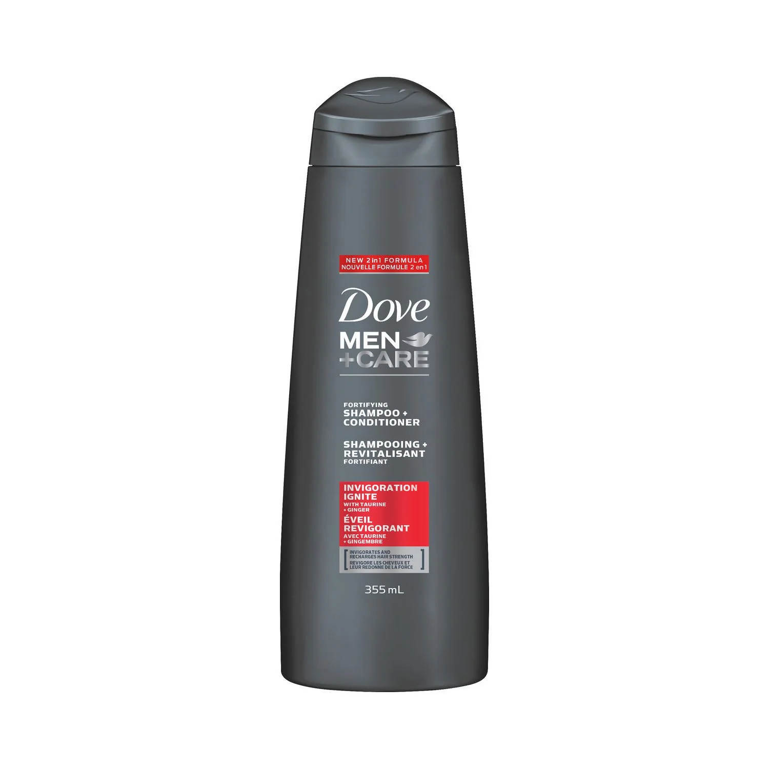 Dove Men+Care 2-in-1 Fortifying Shampoo + Conditioner, Invigoration Ignite - 355 ml