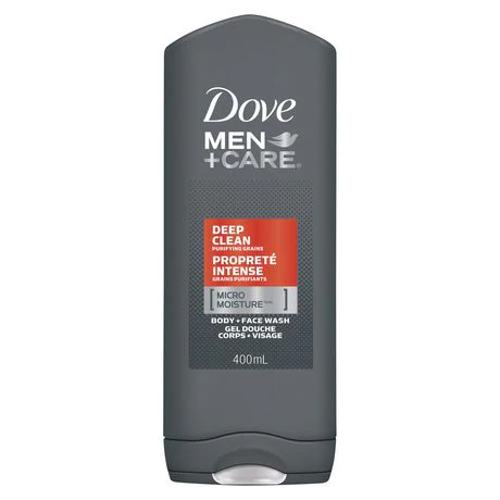 Dove Men + Care Deep Clean Purifying Grains Body and Face Wash - 400 ml