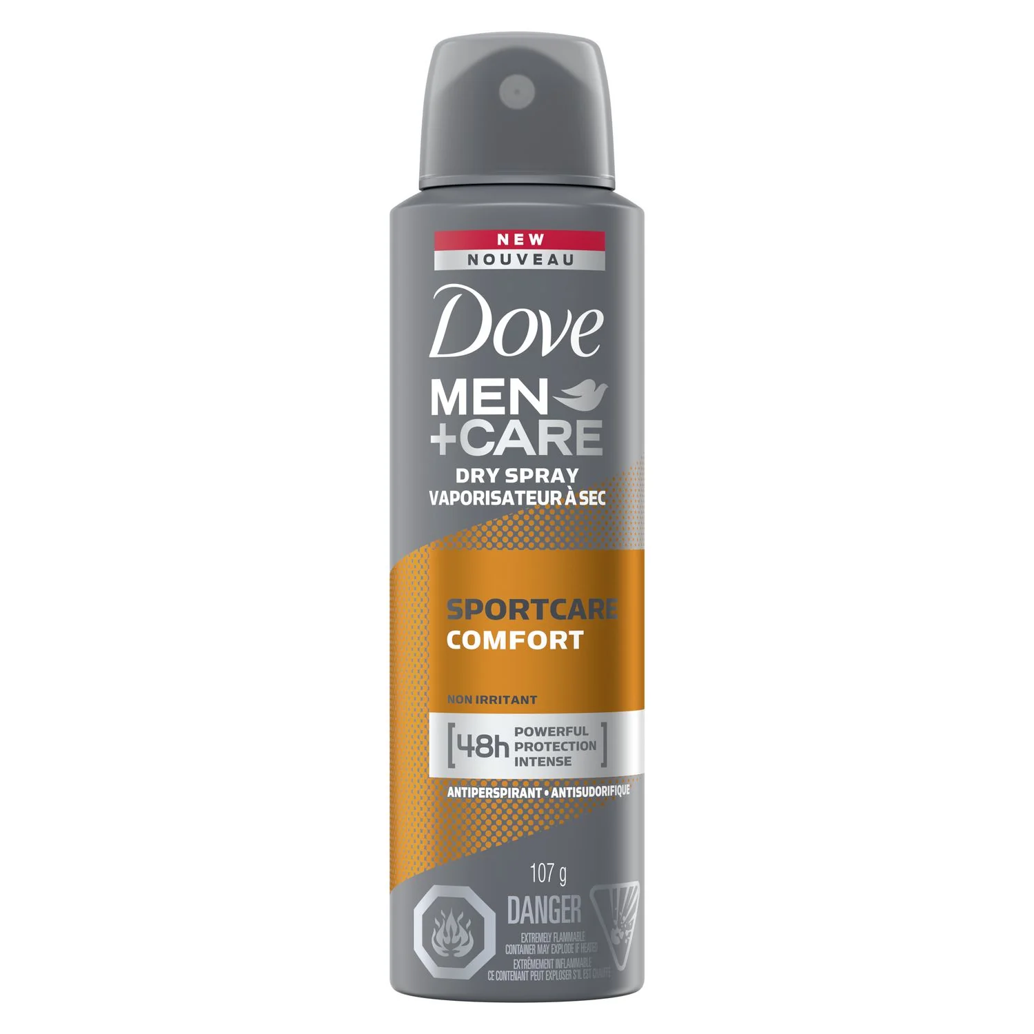 Dove Men + Care Dry Spray Antiperspirant, Sportcare Comfort - 107 g