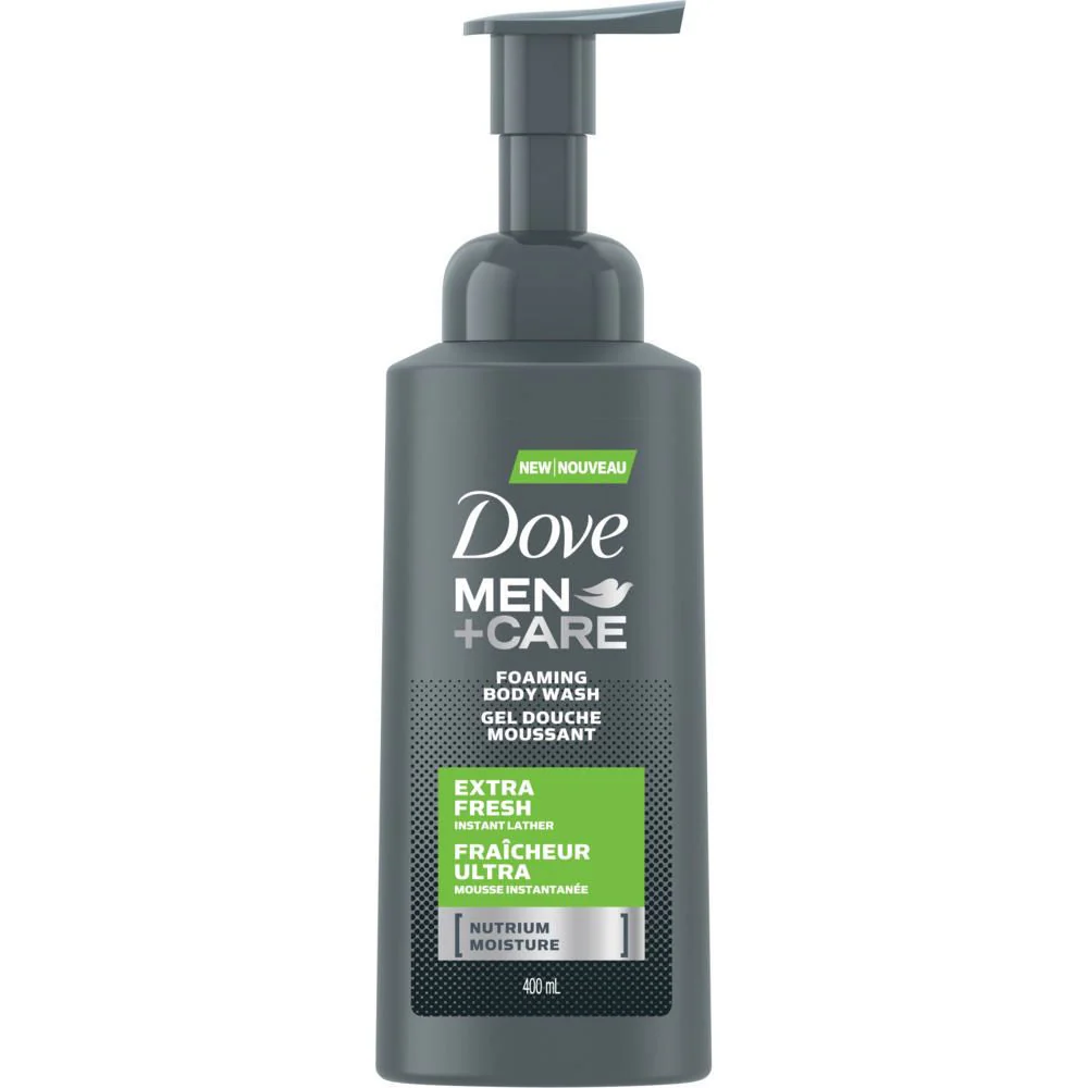 Dove Men + Care Extra Fresh Instant Lather Foaming Body Wash - 400 ml