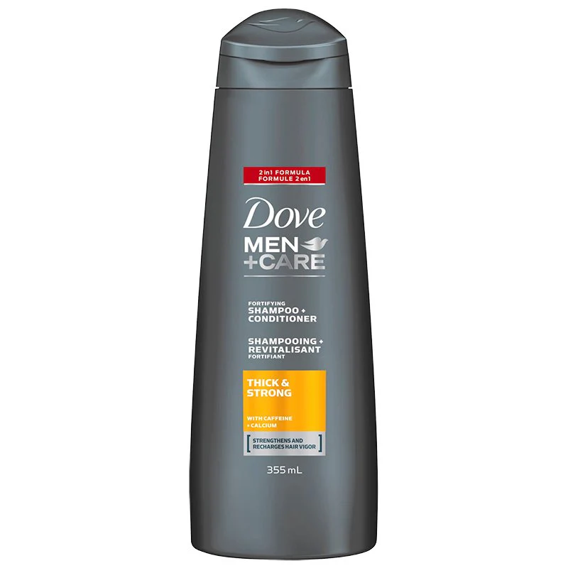 Dove Men+Care Fortifying Shampoo & Conditioner, Thick & Strong - 355 ml