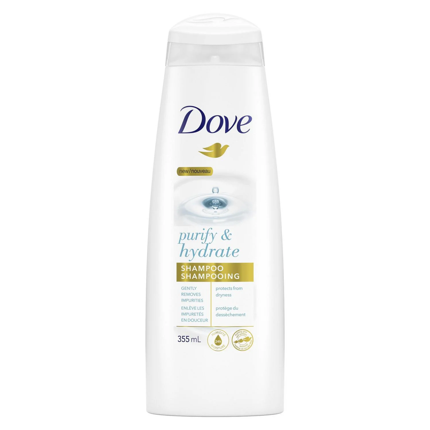 Dove Purify and Hydrate Shampoo - 355 ml