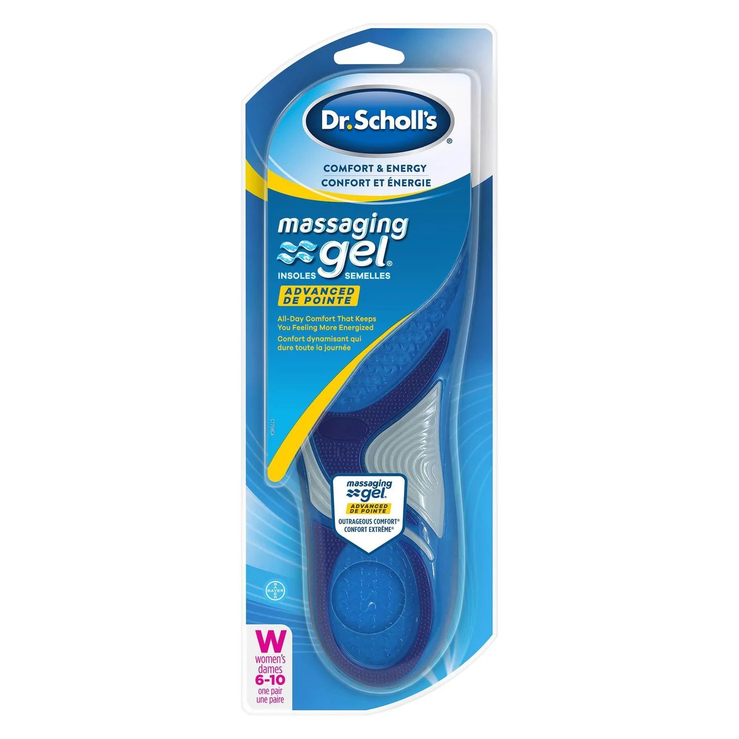 Dr. Scholl's Advanced Massaging Gel Insoles, Women's Size - 1 pair, size 6-10