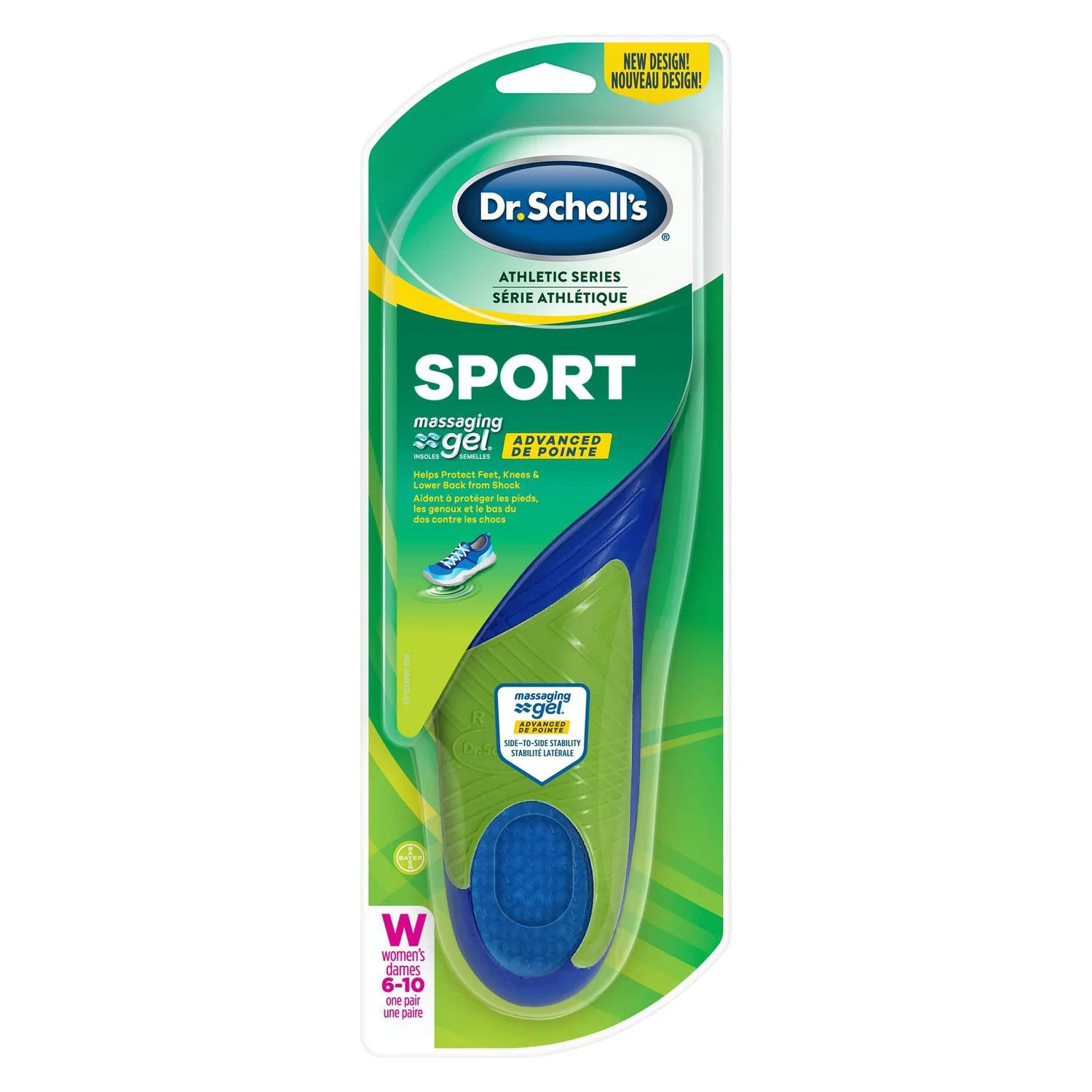 Dr. Scholl's Sport Insoles with Massaging Gel - Women's - 1 pair, size 6-10
