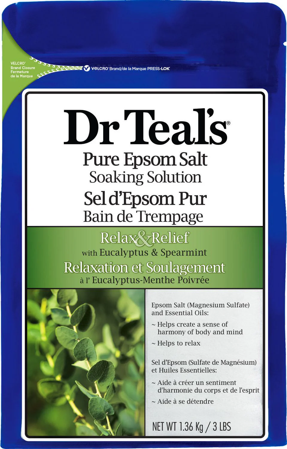 Dr. Teal's Pure Epsom Salt Soaking Solution - 1.36 kg