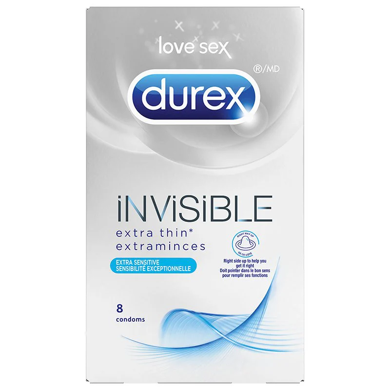 Durex Invisible Extra Thin, Extra Sensitive - 8 condoms