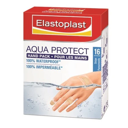 Elastoplast Aqua Protect Hand Pack, Waterproof Bandages - 16 strips