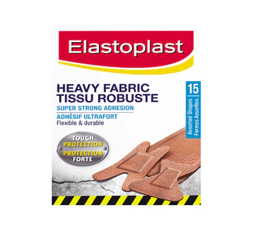 Elastoplast Heavy Fabric Bandages - 15 assorted shapes