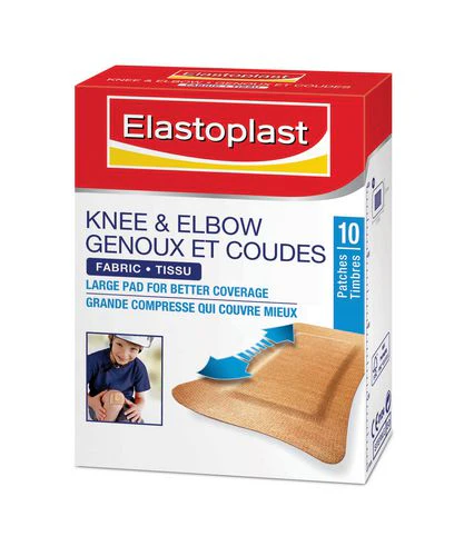 Elastoplast Knee & Elbow, Large Fabric Pads - 5 patches