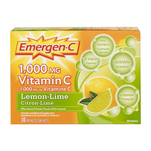 Emergen-C 1000mg Vitamin C + 7 B Vitamins, Antioxidants, Electrolytes & other key nutrients - 30 sachets - Image 2