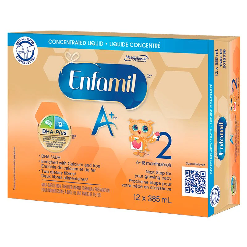Enfamil A+ 2 (6-18 months) Infant Formula, Concentrated Liquid - 12 x 385 ml