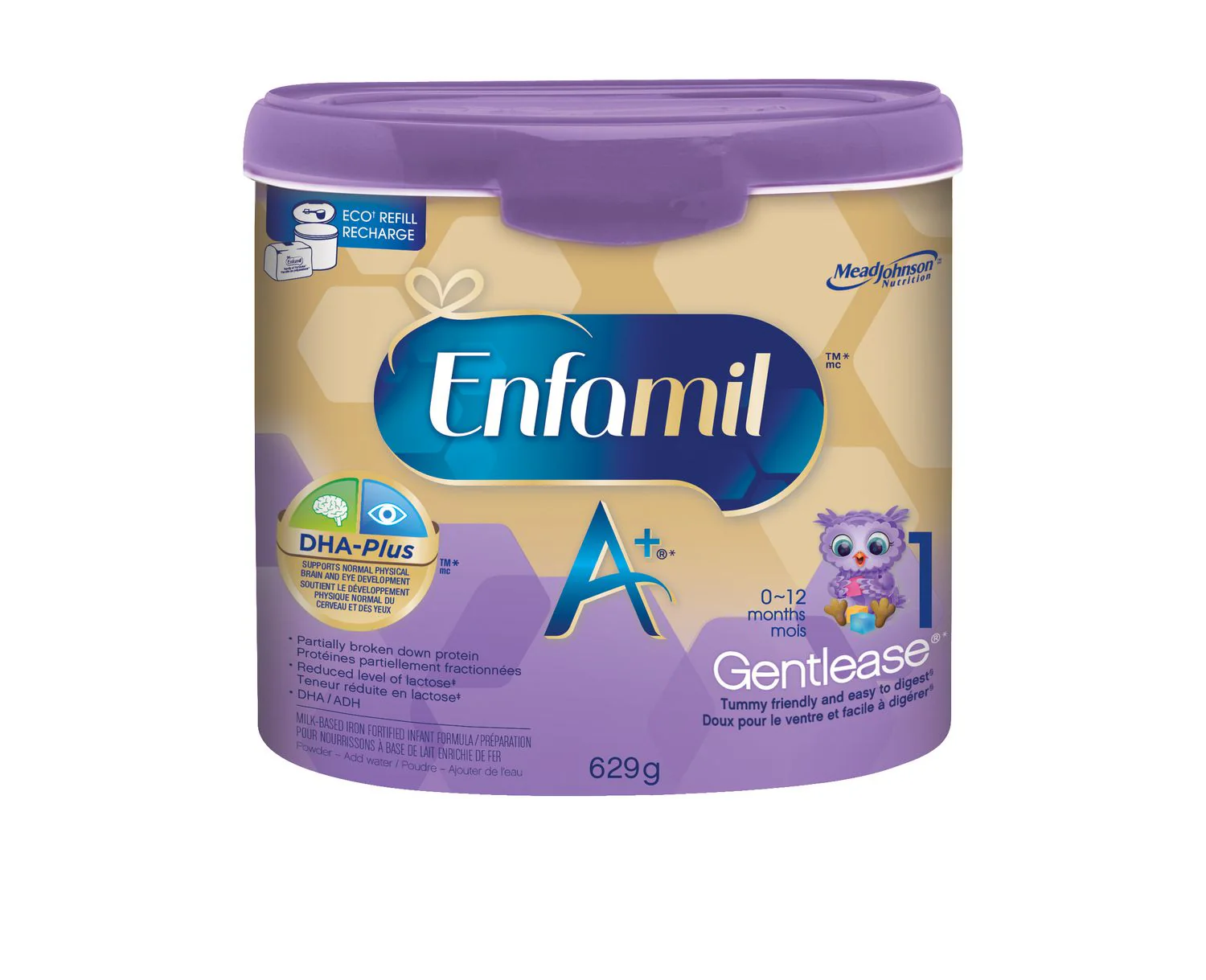 Enfamil A+ Gentlease 1 (0-12 months) Infant Powder Formula, Powder Tub - 629 g