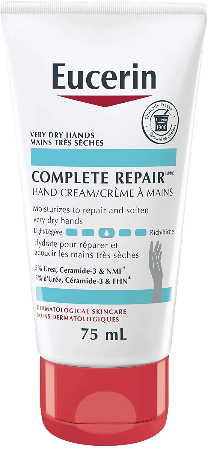 Eucerin Complete Repair Hand Cream, Very Dry Hands, 5% Urea, Ceramide - 3 And NMF - 75 mL