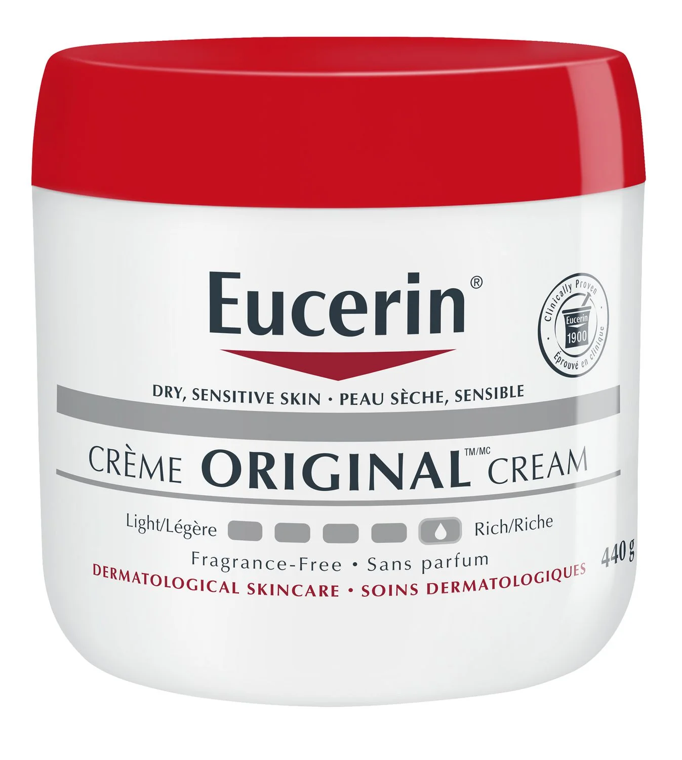 Eucerin Original Cream, Fragrance Free - 440g