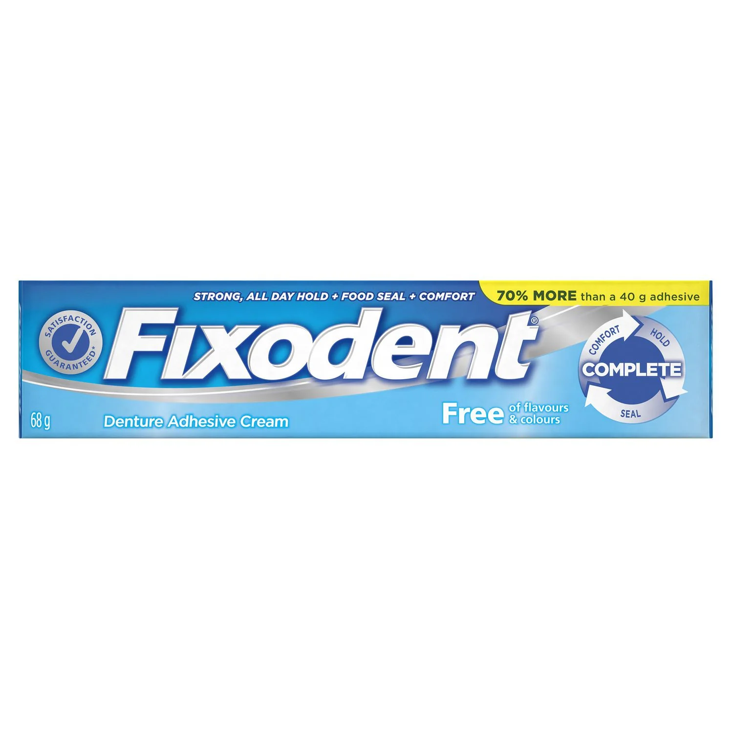 Fixodent Denture Adhesive Cream, Free of Flavours and Colurs - 68g