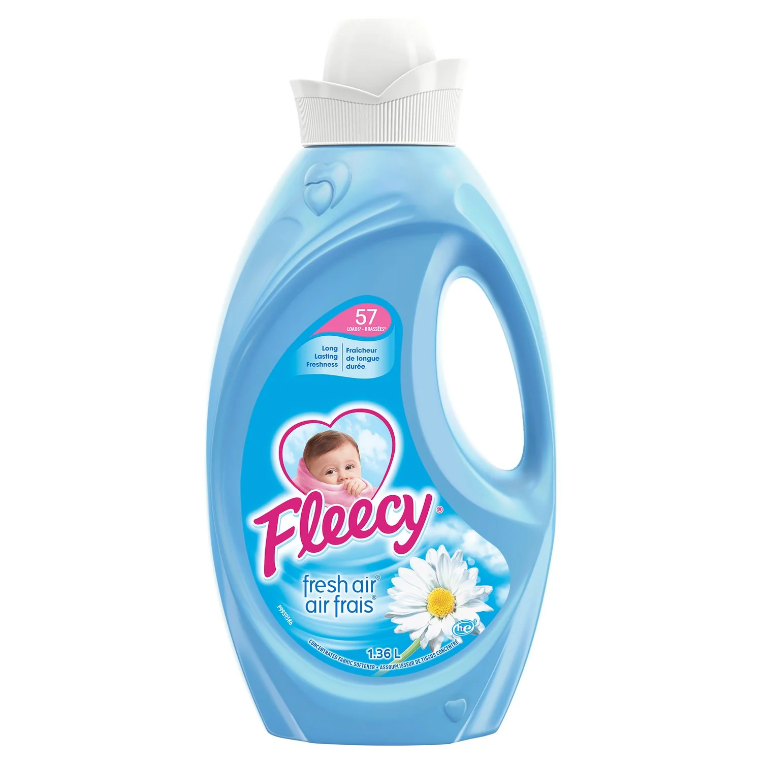 Fleecy Liquid Fabric Softener, 57 Loads - 1.36 L