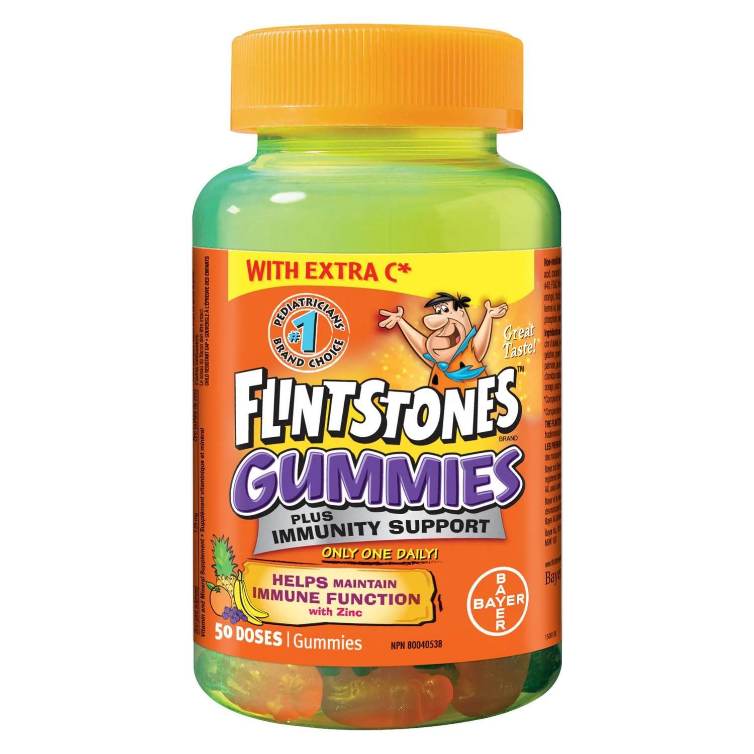 Flintstones Plus Immunity Support Multivitamin Gummies - 50 doses