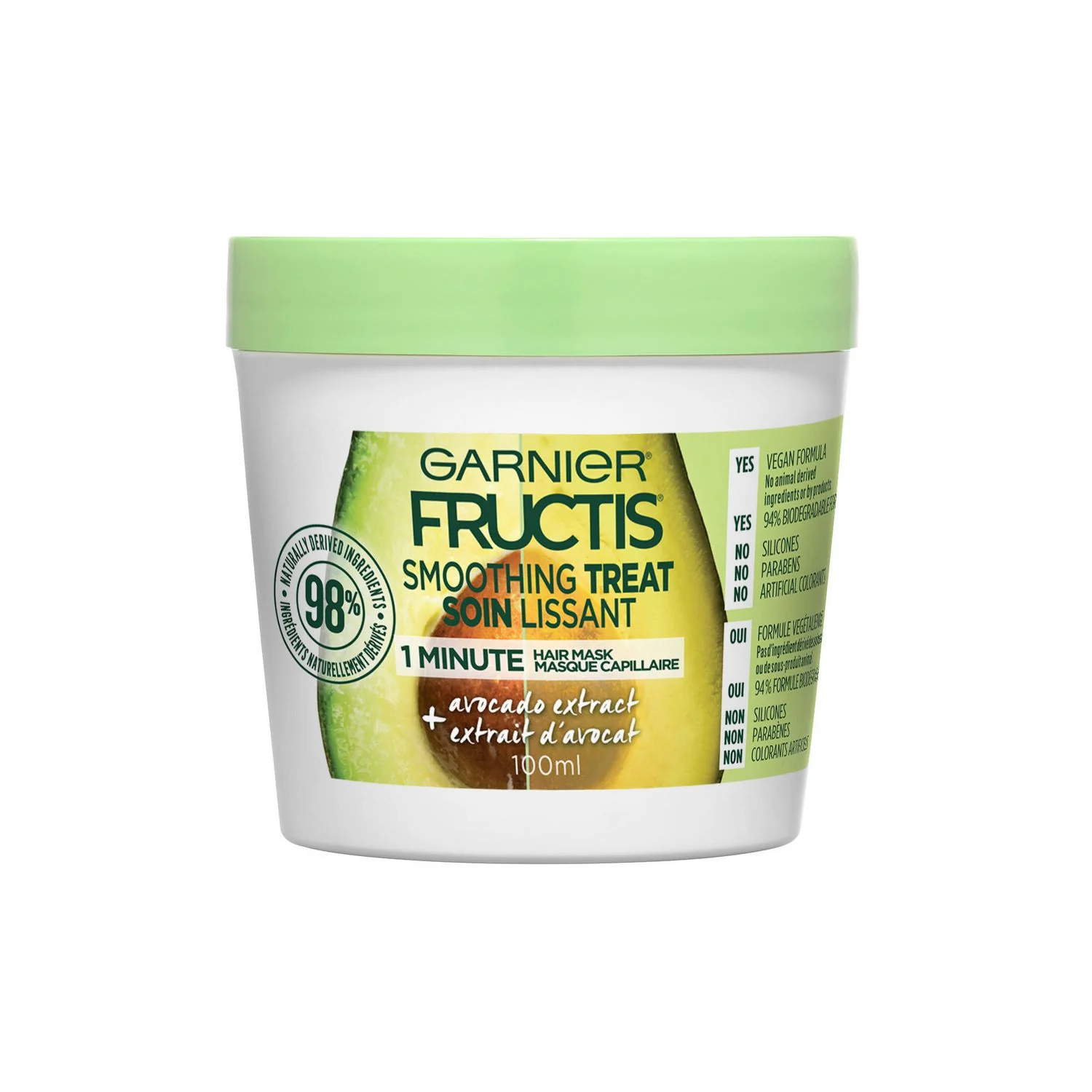 Garnier Fructis Avocado Smoothing Treat Hair Mask - 100 ml