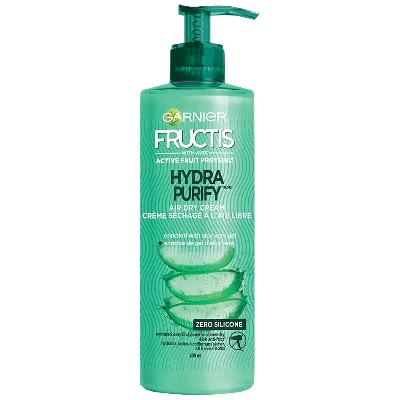 Garnier Fructis Hydra Purify Zero Silicone Air Dry Cream with Aloe Extract - 400 mL