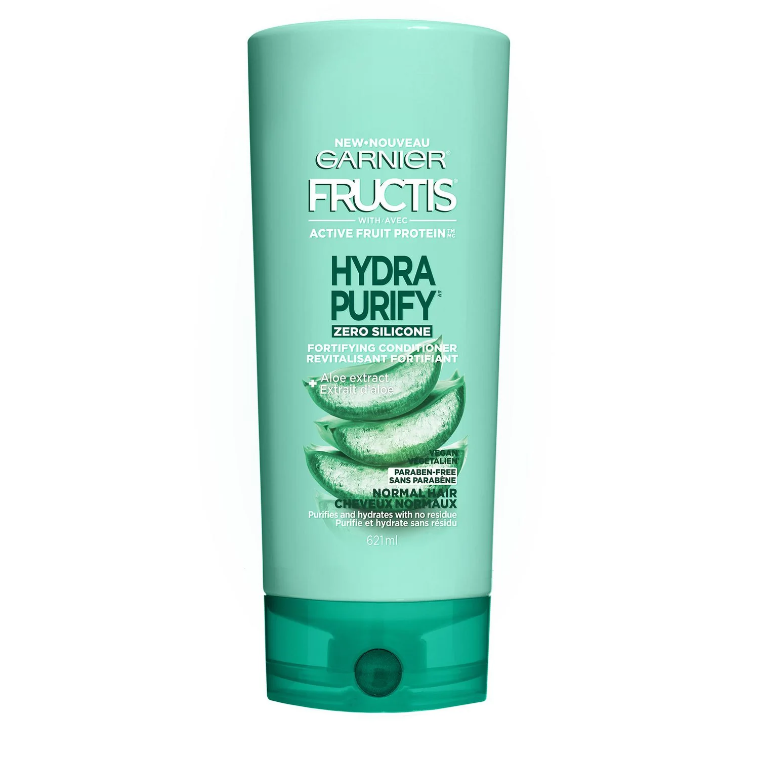 Garnier Fructis Hydra Purify Zero Silicone Fortifying Shampoo with Aloe Extract - 621 mL