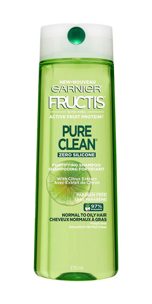 Garnier Fructis Pure Clean Zero Silicone Fortifying Shampoo with Citrus Extract - 370 mL