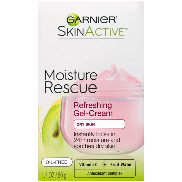 Garnier Moisture Rescue, Refreshing Gel-Cream, With Vitamin C And Fruit Water, Dry Skin - 50 g