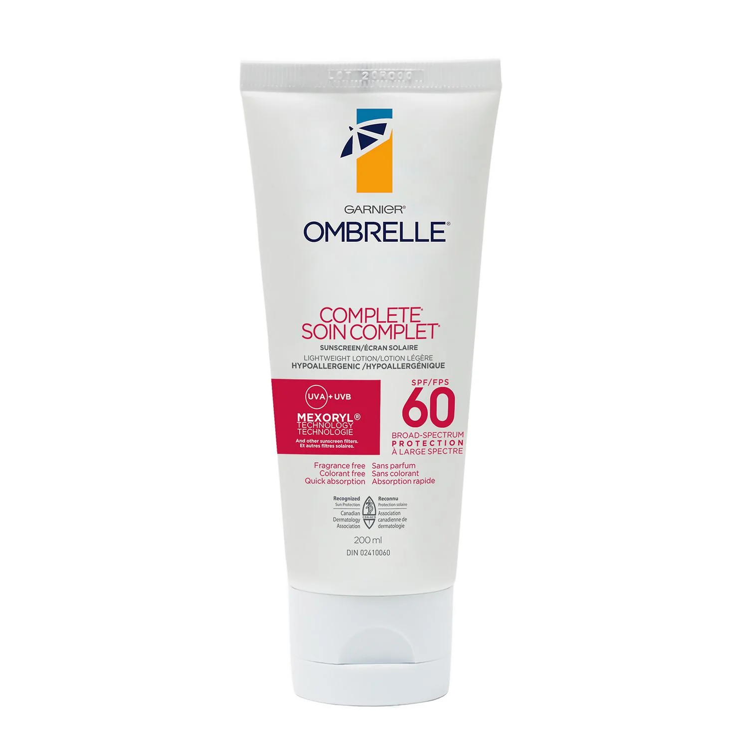 Garnier Ombrelle Complete Sunscreen, Lightweight Lotion, SPF 60 - 200 mL