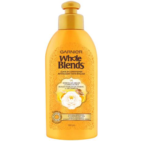 Garnier Whole Blends Deeply Leave-In Conditioner, Moroccan Argan and Camellia Oils - 150 mL